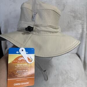 Columbia NEW Booney Hat One Size Beige Tillie Creek Omni-Shade 50 UPF Adjustable